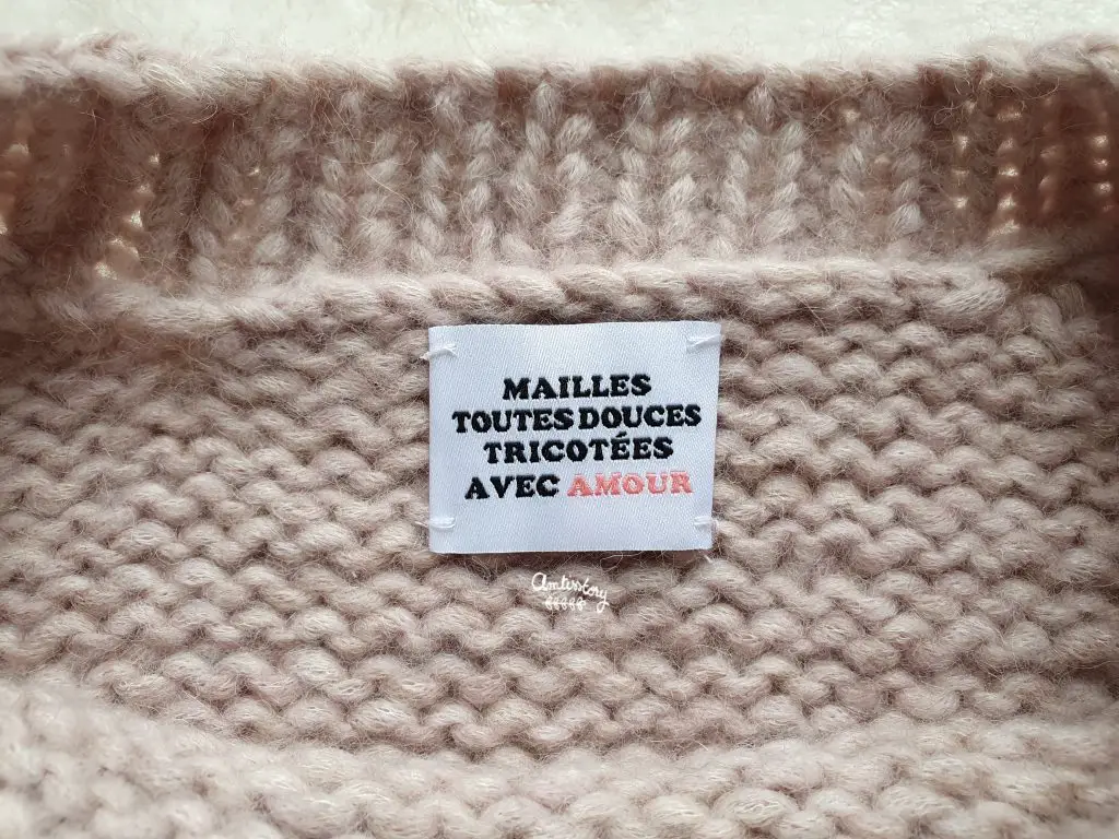 étiquette tricot fait main