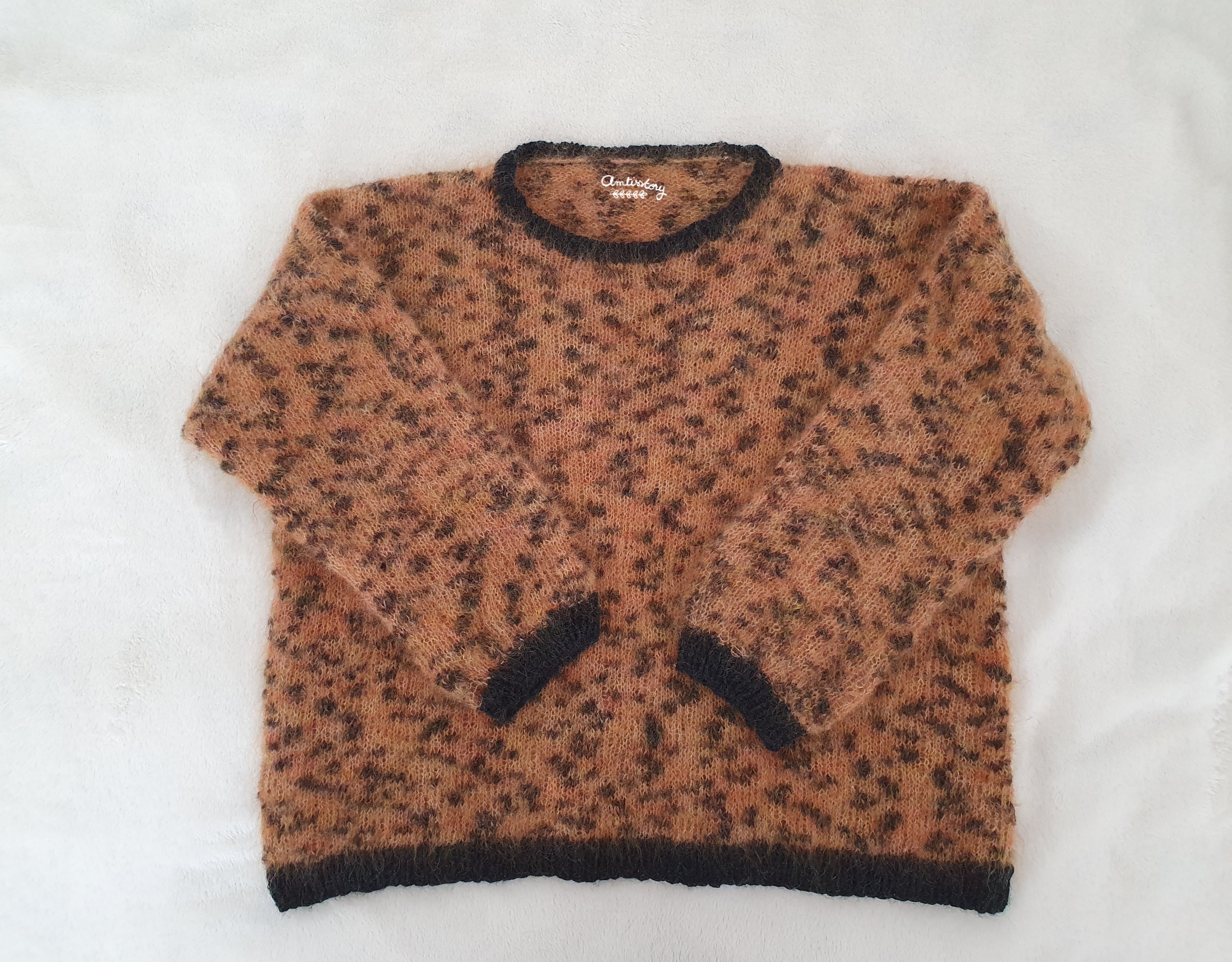 Pull en laine homme femme - Style Léopard noir et blanc