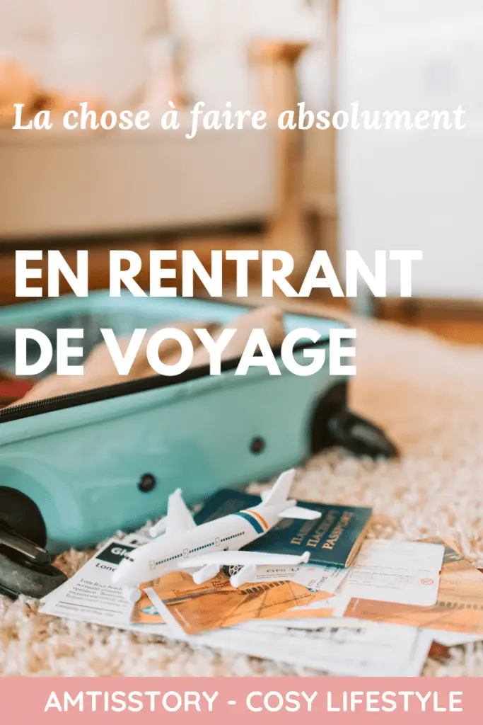 La chose indispensable en rentrant de voyage
